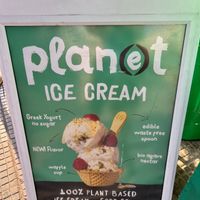 Promotional display at Plan(e)t Ice Cream in Athens