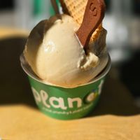 Large cup with edible spoon at Plan(e)t Ice Cream in Athens