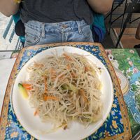Rice noodles with vegetables (without egg and soy sauce) at Bokok in Milan