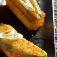 Crispy rice with avokado   at Toso in Gothenburg