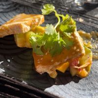 Raw tofu   at Toso in Gothenburg