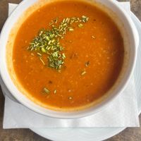 Pomodoro soup  at Casa Antica in Heiligenblut Am Grossglockner