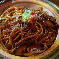 Mushroom noodles at Tàn Chá Restaurant  in Dubai
