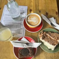 Vegan Oreo brownie  at Seven Districts Coffee in Lincoln