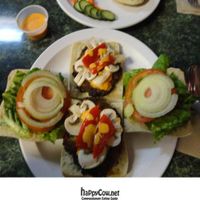 Vegan Crab Cake Sandwiches. at Aardvark Kafe in State College