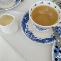 The Jane Austen tea with soy milk 🩷 at Jane Austen Centre in Bath