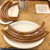 Order of 2x4 churros and chocolate español  at El Moro in Mexico City