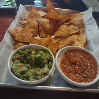 Chips with salsa and guac at Off The Rails Brewing in Pocatello