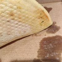 Crust crack is oil on crust at Domino's Pizza in Randers