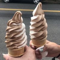 Chocolate vanilla soft serve!  at Food Fight Vegan Grocery - Stark in Portland