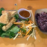 Teriaki tofu and purple rice at Silo Food Truck in Ithaca