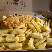Vegan fish and Chips at Lighthouse Fisheries of Flamborough in Bridlington