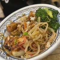 Teriyaki tofu bowl (some eaten already 🤣)  at Okome - Byres Road in Glasgow