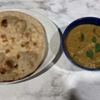 Eggplant/potato curry with Roti at Jyoti in Sapporo