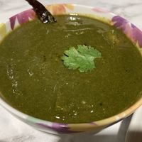 Close up of spinach/potato curry at Jyoti in Sapporo