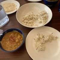 Two curries and rice. Each curry was almost 1,000yen at Jyoti in Sapporo