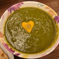 Spinach and potatoes vegetables at Jyoti in Sapporo