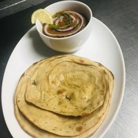 Veg curry and laccha paratha at Jyoti in Sapporo