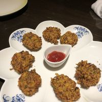 I think these were pakoras? Vegan labeled and super delicious/toddler approved! at Jyoti in Sapporo