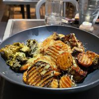 Jamaican jerk tofu bowl  at Vegan A.F. in Brattleboro