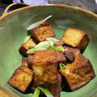 Marinated tofu  at Vegan A.F. in Brattleboro