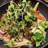 Edamame Pesto Pasta at Vegan A.F. in Brattleboro