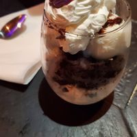 Brownie and ice cream at Vegan A.F. in Brattleboro