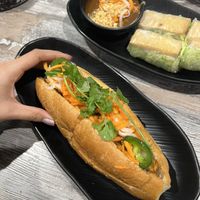 banh mi and spring rolls  at Pho Hut & Grill in Escondido