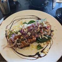 Bruschetta with vegan cheese   at Paysanne in Woodend