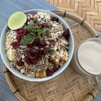 Muesli bowl  at The Happy Cat - Veggie Cafe-Restaurant in Luang Prabang