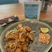 Vegan pad thai 🫶  at The Happy Cat - Veggie Cafe-Restaurant in Luang Prabang