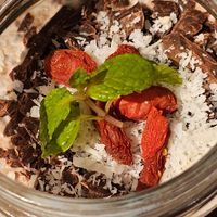 Sugar free, dairy free, dessert 🍨 yummy at The Happy Cat - Veggie Cafe-Restaurant in Luang Prabang