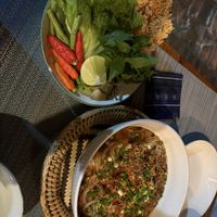 Local noodle soup  at The Happy Cat - Veggie Cafe-Restaurant in Luang Prabang