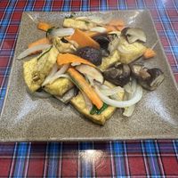 Tofu, mushroom and onion stir fry   at 24 Restaurant  in Sapa