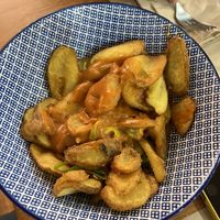 Patatas bravas   at Hostería El Cruce in Cabezon De La Sal