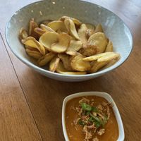 Patatas bravas  at Hostería El Cruce in Cabezon De La Sal