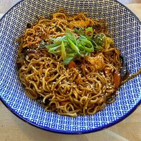 Vegan wok at Hostería El Cruce in Cabezon De La Sal