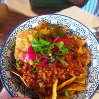 Nachos veganos at Hostería El Cruce in Cabezon De La Sal