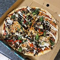 Vegan supreme pizza   at Made of Dough in Ascot