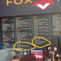 Only main dishes at Fox Street Food in Rijeka