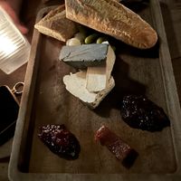 Vegan cheese board  at Gordon's Wine Bar in London