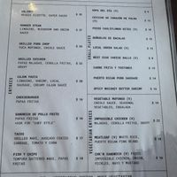 Menu   at El Plaza in Vieques