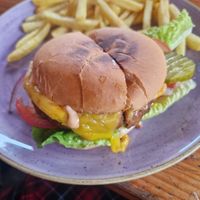 Vegan burger at Hungry Horse - Sherwood Manor in Nottingham