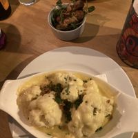Cauliflower cheese and pigs in blankets   at Cow & Oak in Worthing