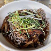 Local mushroom and warm soba  at SILVIA in Woodstock