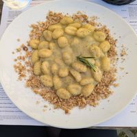 Gnocchi mit Zucchinisoße at Bicigrill in San Michele Alladige