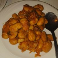 Giant beans with tomato sauce at ANTHI Taverna in Corfu
