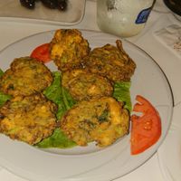 Courgette balls with feta cheese at ANTHI Taverna in Corfu