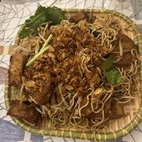 Stir fried noodles with tofu   at Little Viet in Barcelona