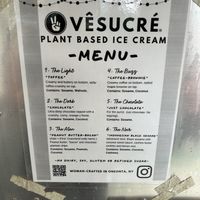 Vegan ice cream menu  at Phoenicia Diner in Phoenicia